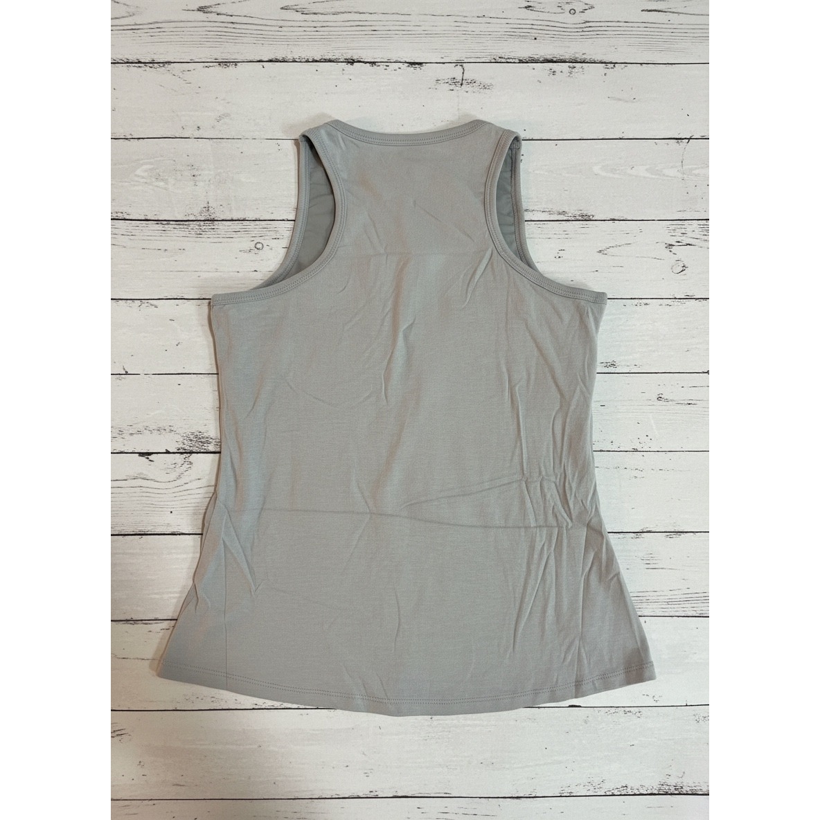 Nwt Ava Lane Womens Large Light Gray Racerback Tank Top Built-In Shelf Bra — image 6 of 8